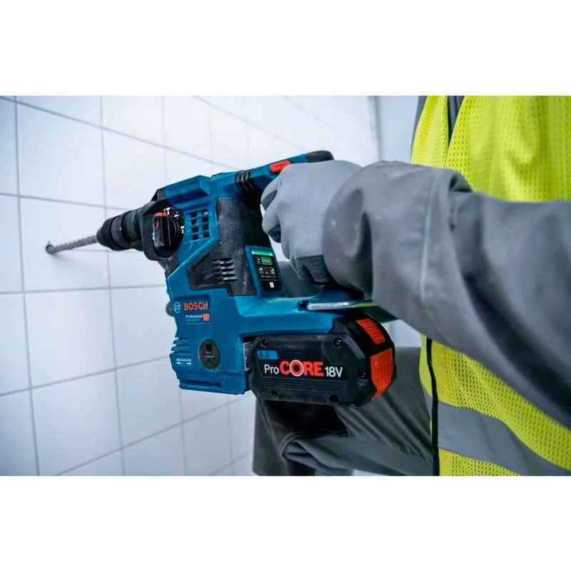 Akumuliatorinis perforatorius BOSCH PRO GBH 18V-28 CF, 18 V solo (be akum., su Bluetooth, L-BOXX) - 4