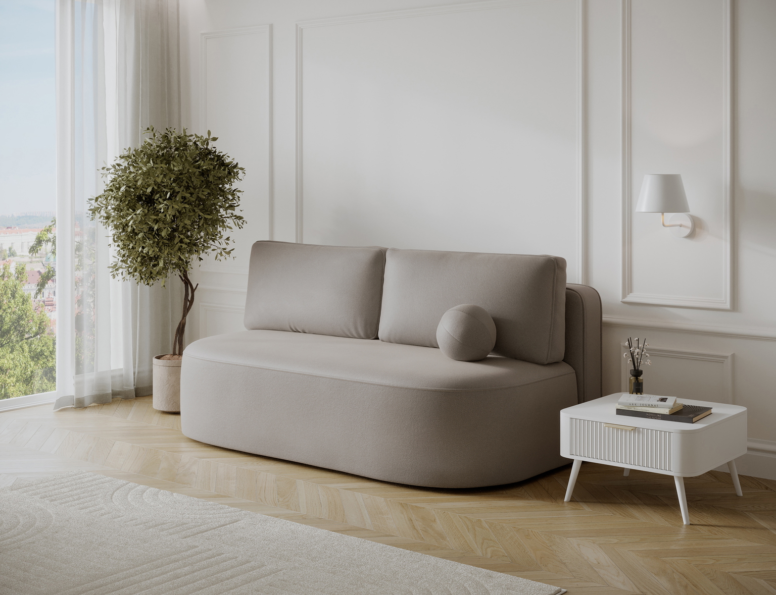 Sofa-lova Lilana Sola 18, smėlio sp., 193 x 96 cm x 93 cm - 5