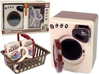 Žaislinė skalbimo mašina su krepšeliu ir priedais - 4