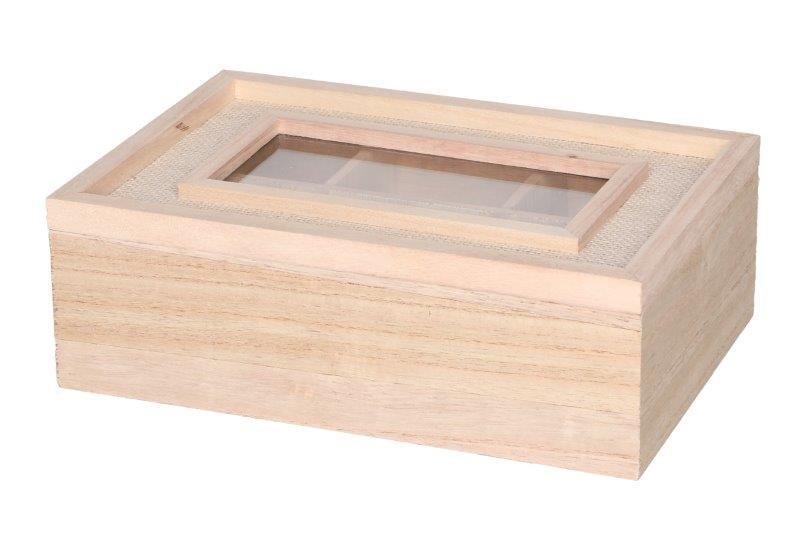 Dekotratyvinė dėžutė 4LIVING, medinė, 6 skyreliai - 1