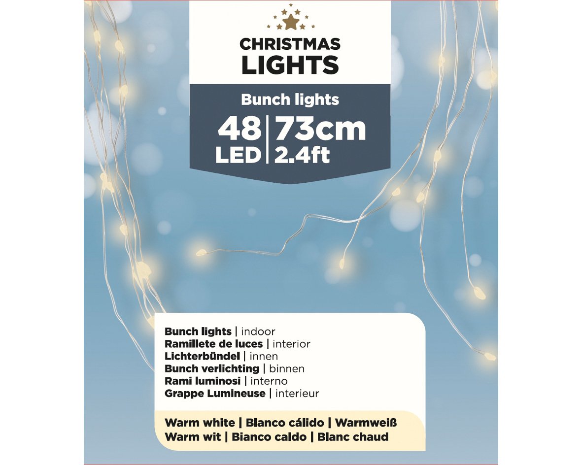Elektrinė girlianda-FONTANAS SILVER WIRE, 48 LED, šiltai balta - 4