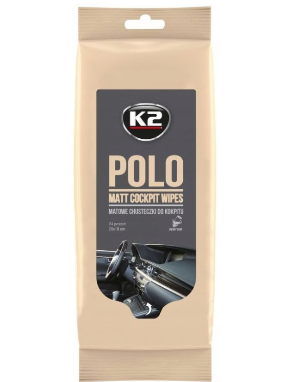 Drėgnos servetėlės K2 Polo, prieataisų skydeliui, 24 vnt-0
