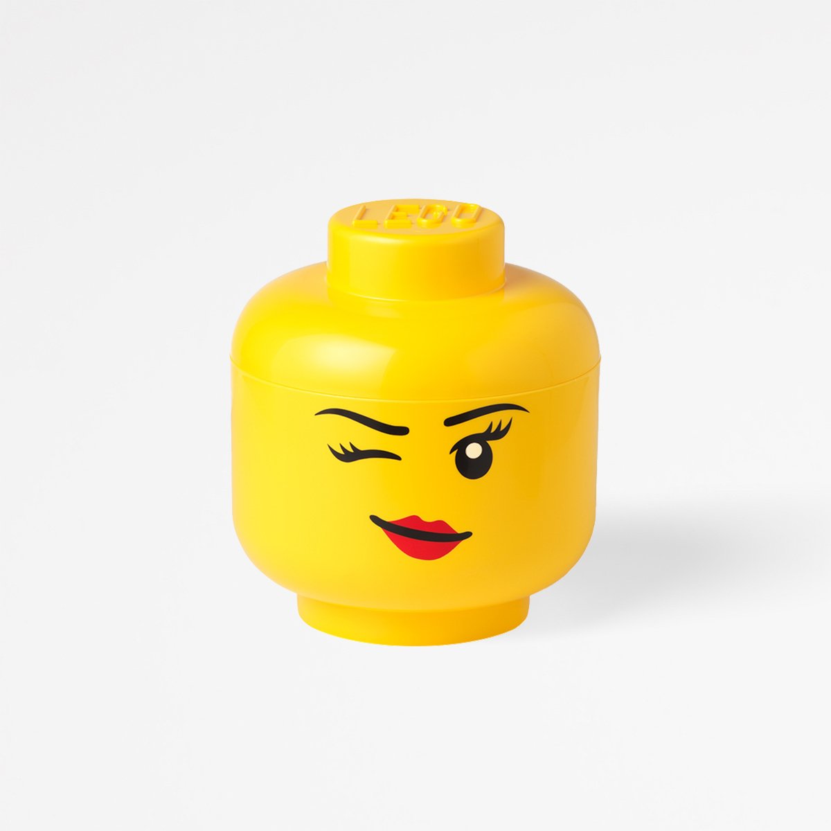 Daiktadėžė LEGO LARGE GIRL HEAD, geltonos sp., 24 x 27,1 cm, 850 ml