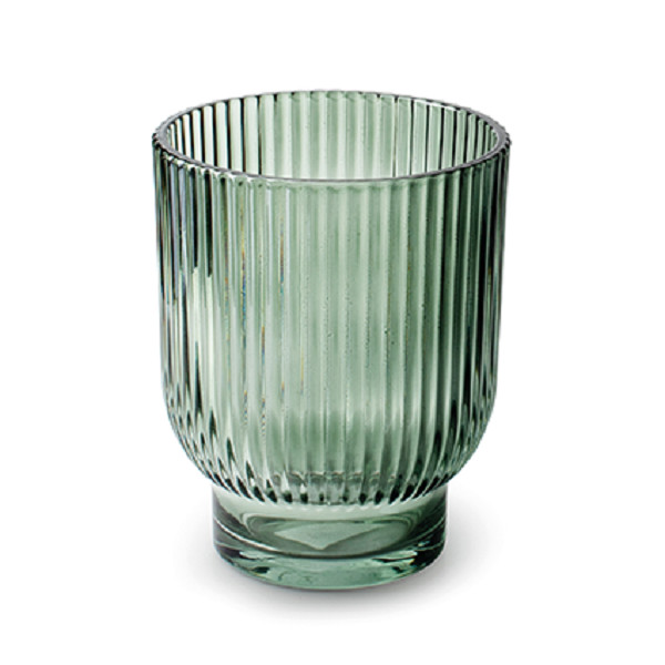 Stiklinė žvakidė DEX'GREEN, žalios sp., 10 x 12,5 cm