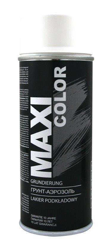 Purškiamas akrilinis gruntas MAXI COLOR, baltos sp., 400 ml