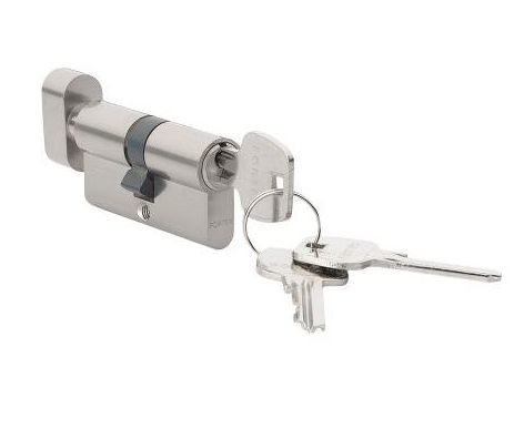 Spynos cilindras su suktuku FORTEX 31ME MAT, 30 x 35 mm, 3 raktai, chromo sp.-0