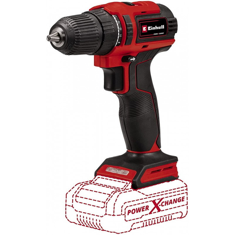 Akumuliatorinis suktuvas-gręžtuvas EINHELL TE-CD 18/40 Li BL-Solo, 18 V, 40 Nm, be akumuliatoriaus-0