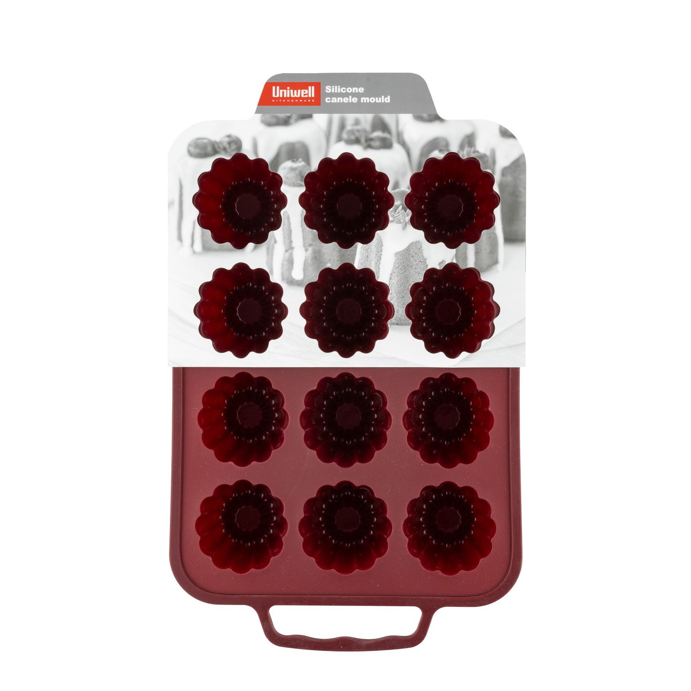 Silikoninė kanelių kepimo forma UNIWELL, 5 x 23,5 x 37 cm-0