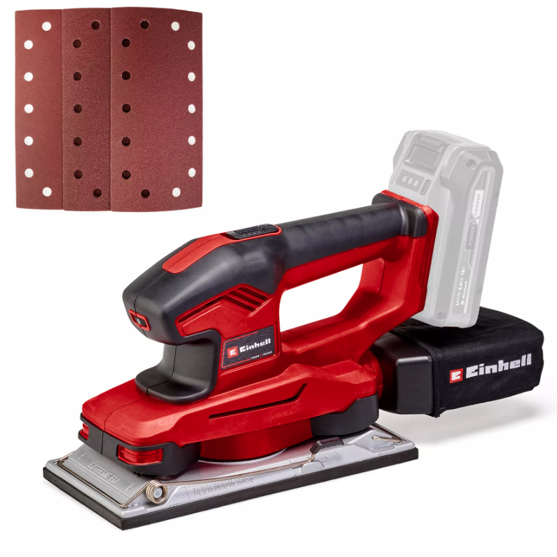 Akumuliatorinis vibracinis šlifuoklis EINHELL TE-OS 18/230 Li Solo, 18 V, 230 x 115 mm,be akumuliat. - 1