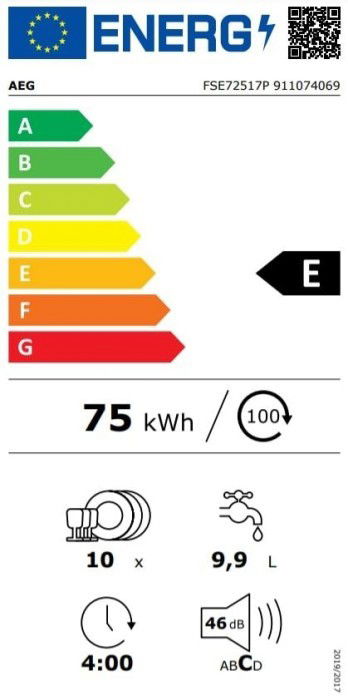 Įmontuojama indaplovė AEG FSE72517P - 3