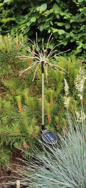 Įsmeigiamas LED lauko šviestuvas FIREWORK, įkraunama saulės energija, 90 LED - 3