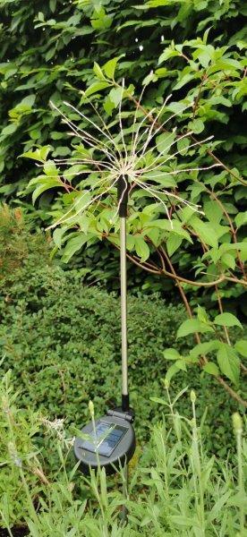 Įsmeigiamas LED lauko šviestuvas FIREWORK, įkraunama saulės energija, 90 LED - 4