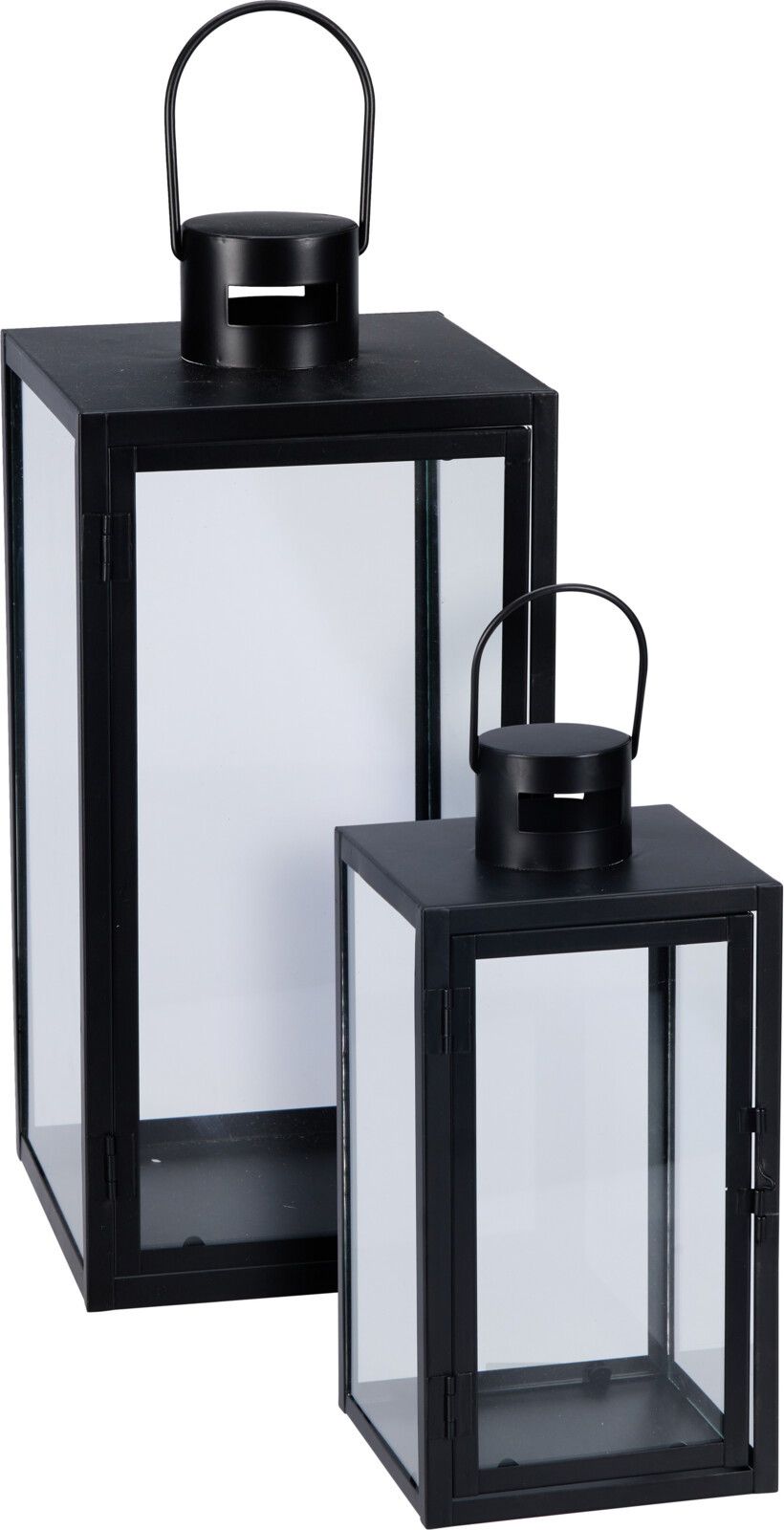 Metalinis žibintas LANTERN BIG, juodos sp., 18 x 40 cm-0