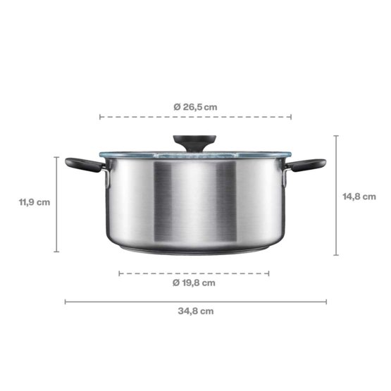 Keraminis puodas FISKARS FF, nepridegančia danga, 5,0 L, 1 vnt - 4
