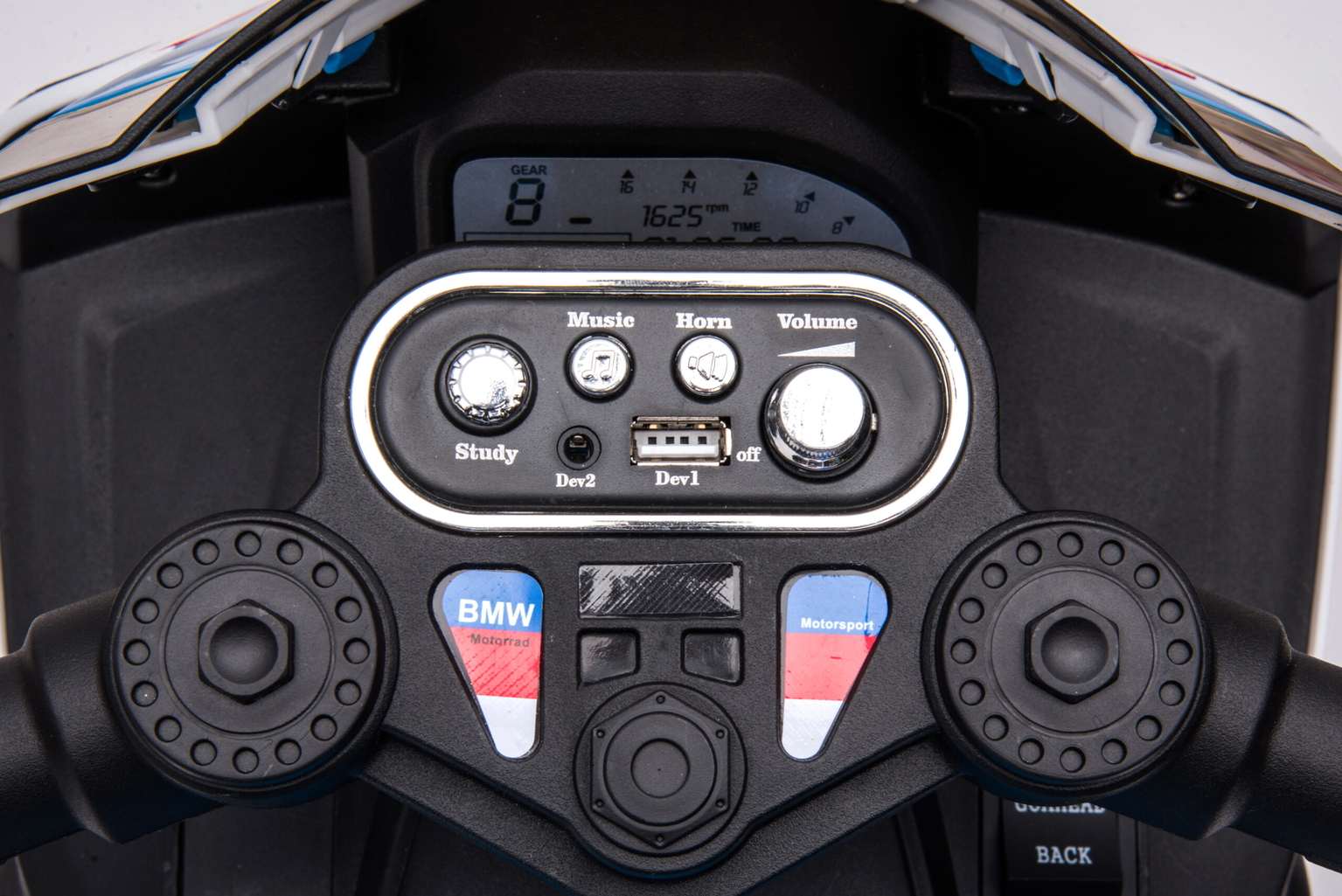 Vaikiškas elektrinis policijos motociklas "BMW HP4" - 8