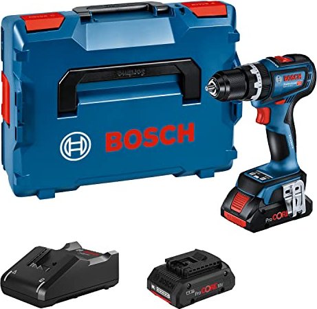 Akumuliatorinis smūginis suktuvas-gręžtuvas BOSCH PRO GSB 18V-90 C (2x Li-Ion 4.0Ah, L-BOXX, Bluetooth)-0