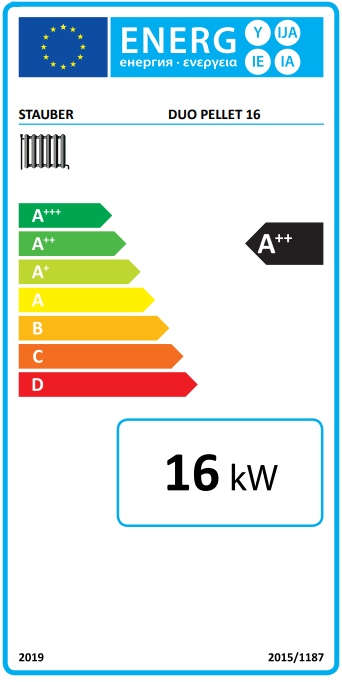 Granulinis, kombinuotas katilas STAUBER DUO PELLET, galia 16kW - 6