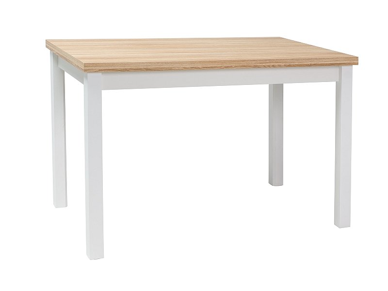 Valgomojo stalas ADAM, 100 x 60 cm, ąžuolo/balta