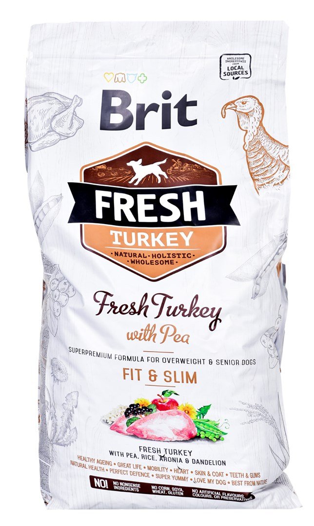 Sausas šunų ėdalas Brit Fresh Turkey with Pea Light Fit&Slim, 12 kg - 2