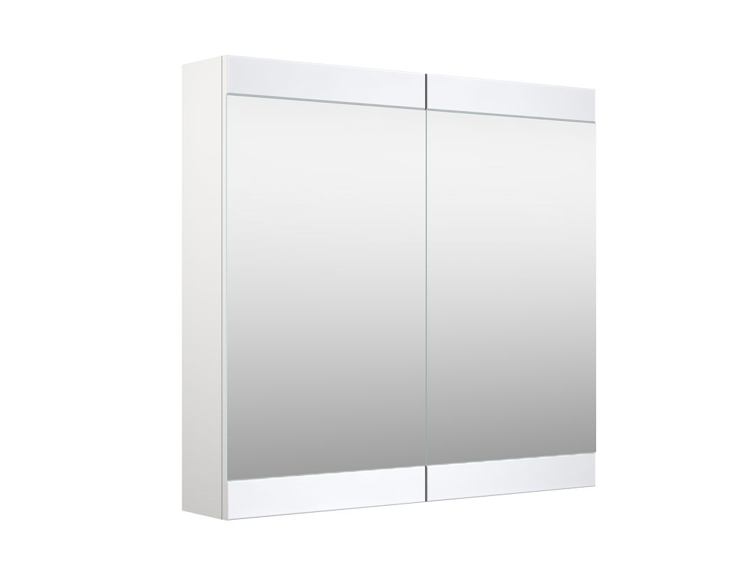 Vonios spintelė RB BATHROOM SERENA RETRO, su veidrodžiu, pakabinama, baltos sp., 70 x 14 x 75 cm