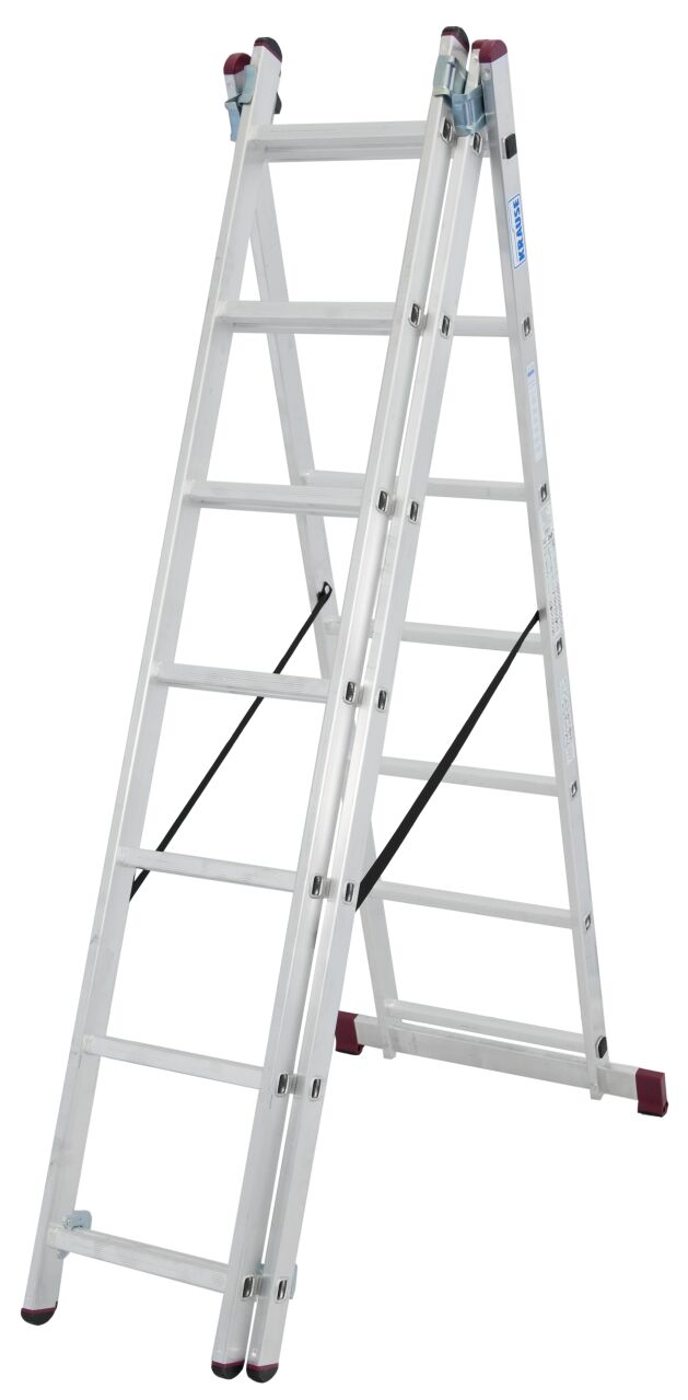 Kopėčios KRAUSE Corda, 3 x 7, universalios, aliuminės, darbinis aukštis 510 cm - 4