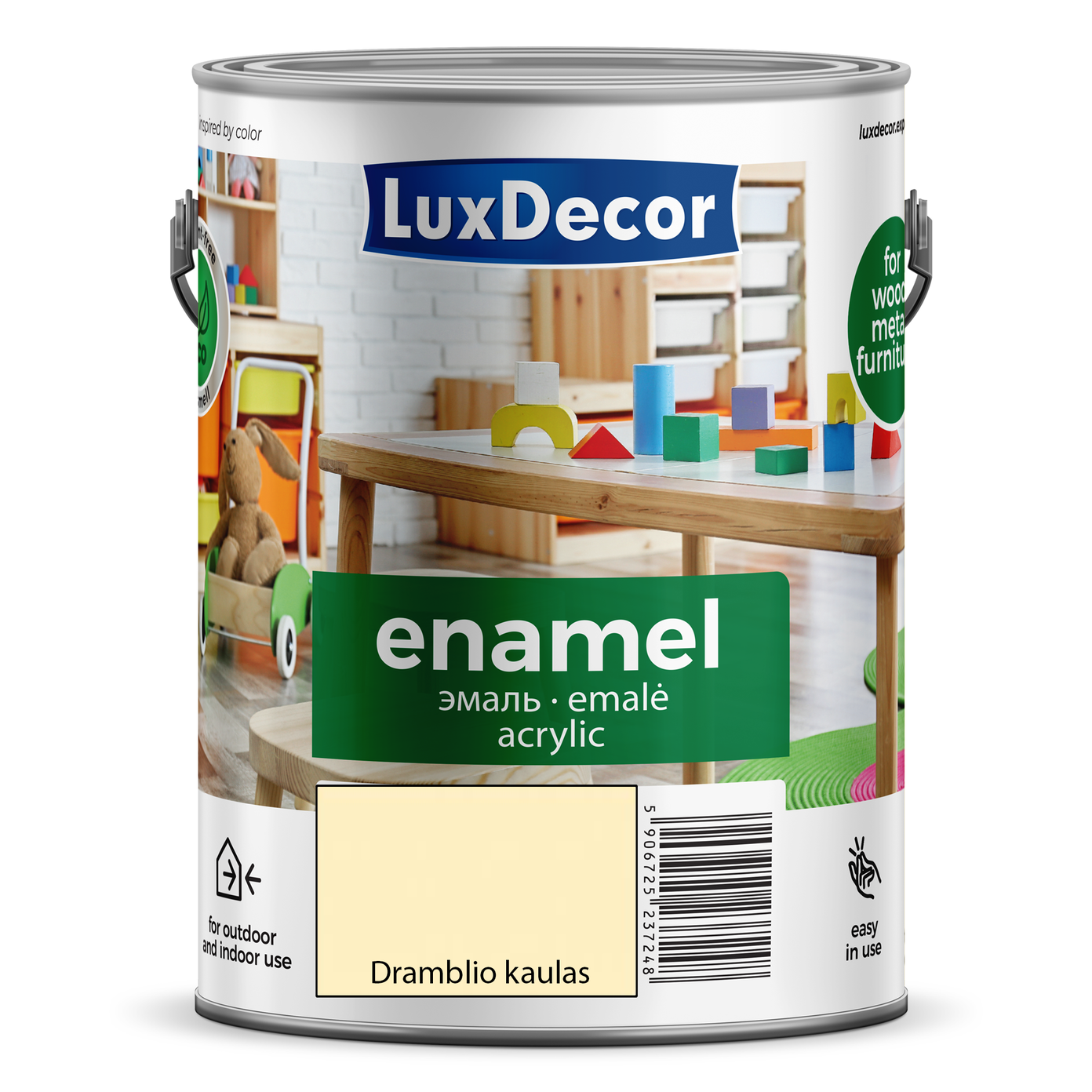 Emaliniai dažai LUXDECOR, matiniai, dramblio kaulo sp., 2,2 l-0