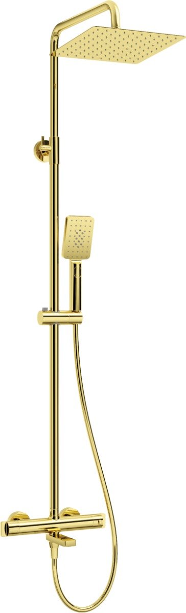 Dušo sistema Deante su termostatiniu vonios maišytuvu NAC_Z1HT, aukso
