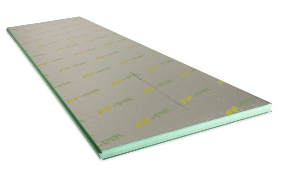 Poliuretano plokštė FINNFOAM FF-PIR SAUNA, su aliuminio folija, 30 x 600 x 1200 mm