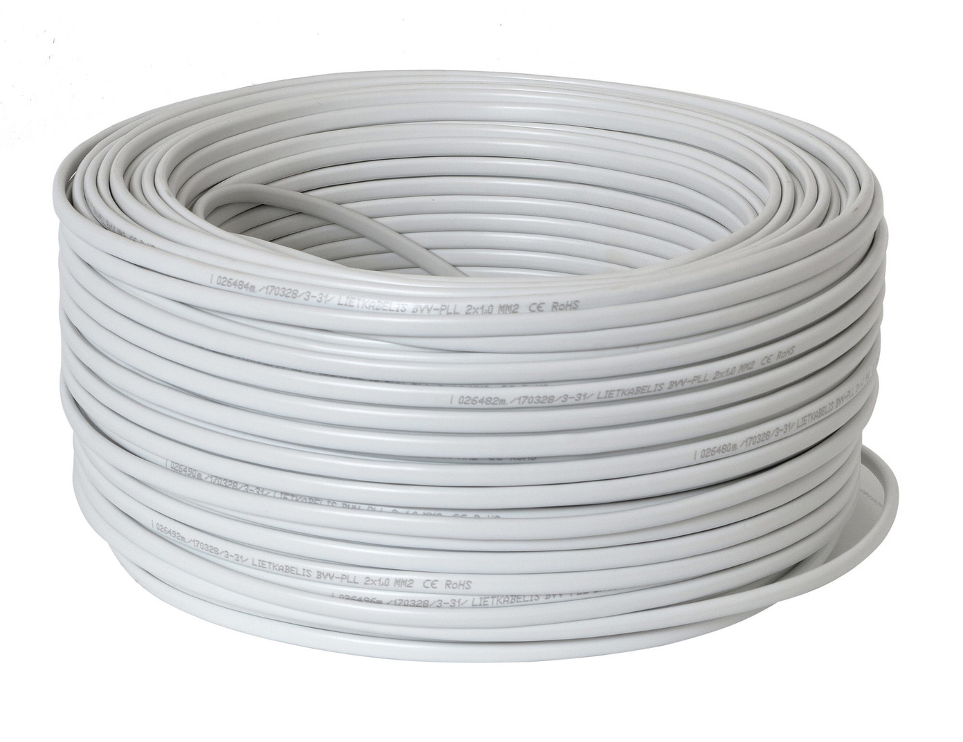 Instaliacinis kabelis, Lietkabelis OMYp (BVV-PLL), 2 x 1 mm², 100 m-1