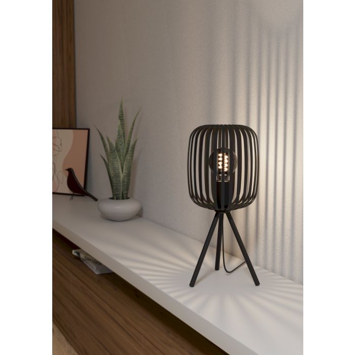 Stalinis šviestuvas EGLO ROMAZZINA, 1 x E27, max 40 W, juodos sp., Ø 20cm, h43,5cm-1