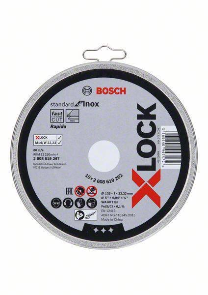 Plieno pjovimo diskas BOSCH X-Lock, 125 x 1,0 x 22,23 mm, INOX - 4