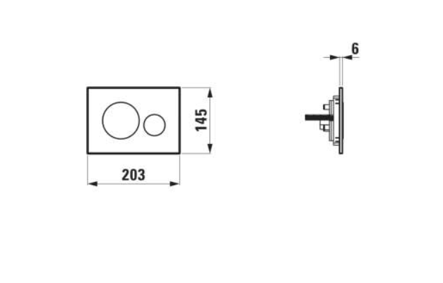 Nuleidimo mygtukas LAUFEN INEO MOON, dvigubas, baltos sp.-1