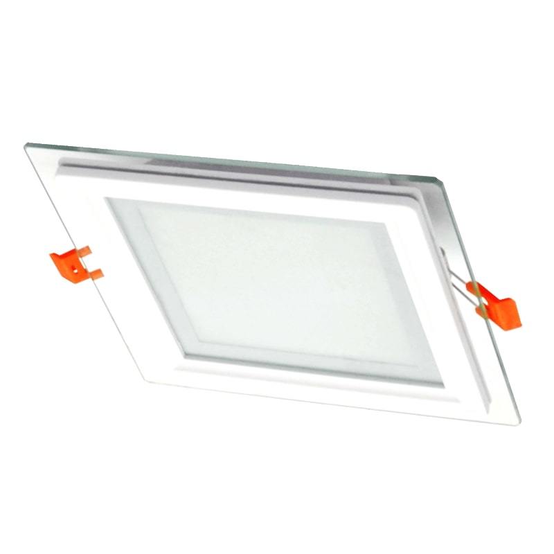 Įleidžiamas stiklinis LED šviestuvas VESTALIGHT, 3000 K, 12 W, 839 lm, IP40, 16 x 16 cm-0
