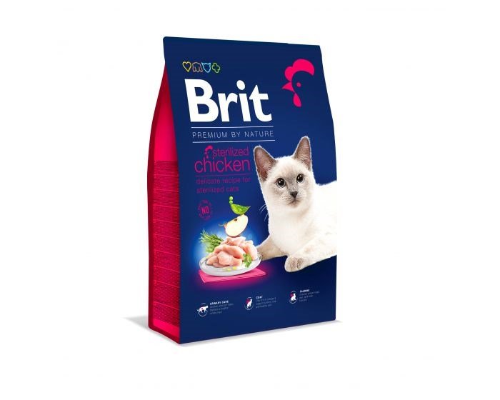 Sausas ėdalas katėms Brit Premium by Nature Cat Sterilized, 1.5 kg