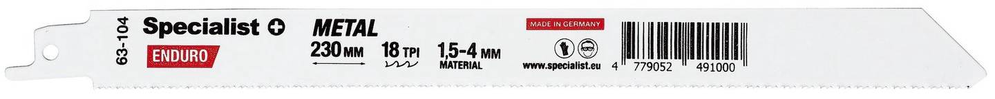 Tiesinio pjūklo pjūklelis SPECIALIST+, 230 mm, 18 TPI, HSS, metalui-0