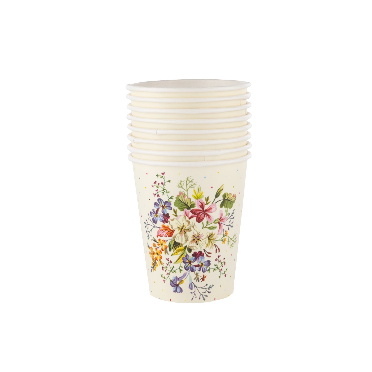 Vienkartiniai puodeliai ILAJA FLOWER, 250 ml, 8 vnt-0