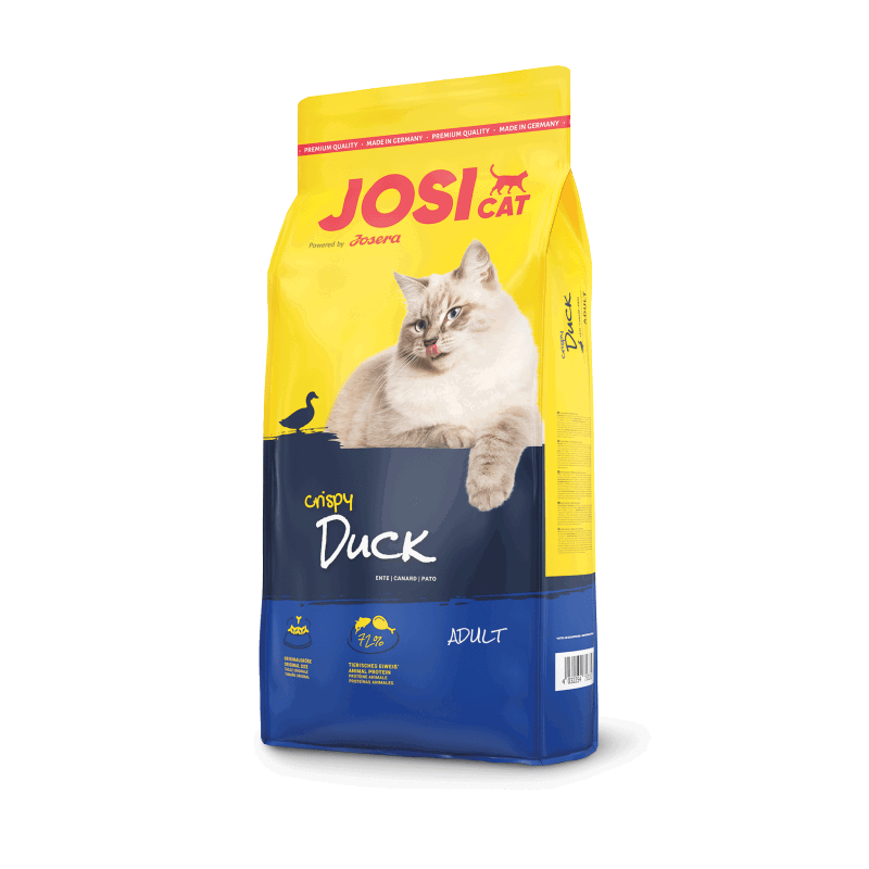 Sausas kačių ėdalas JOSICAT Crispy Duck, su antiena, 8 +, 2 kg