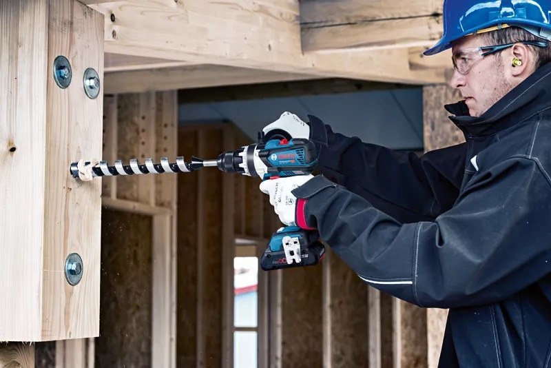 Akumuliatorinis smūginis suktuvas-gręžtuvas BOSCH PRO GSB 18V-110 C solo, 18 V (be akumuliatoriaus ir pakrovėjo, su L-BOXX) - 3