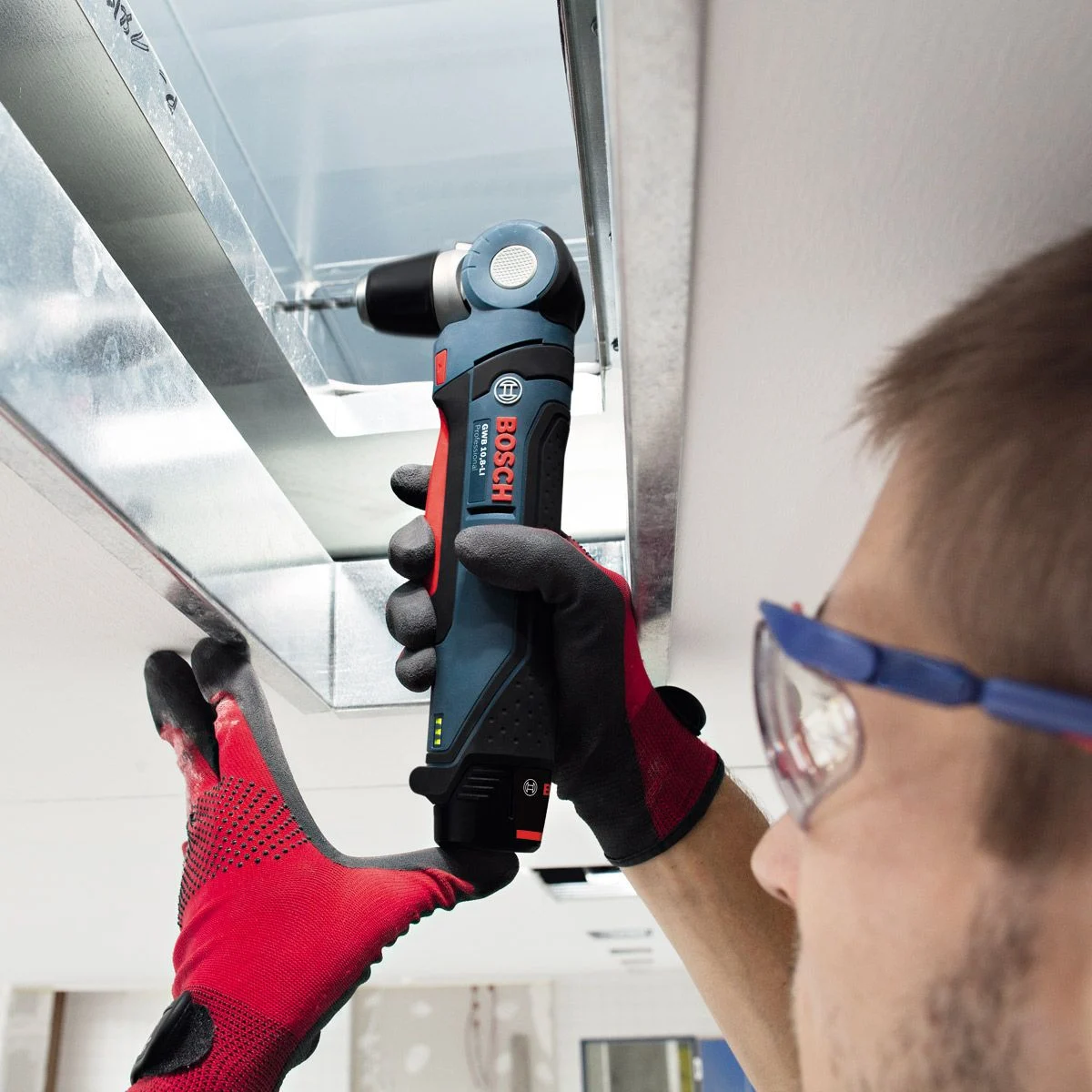 Akumuliatorinis kampinis gręžtuvas BOSCH PRO GWB 12V-10 (L-BOXX, 2x Li-ion baterijos 2,0Ah) - 4