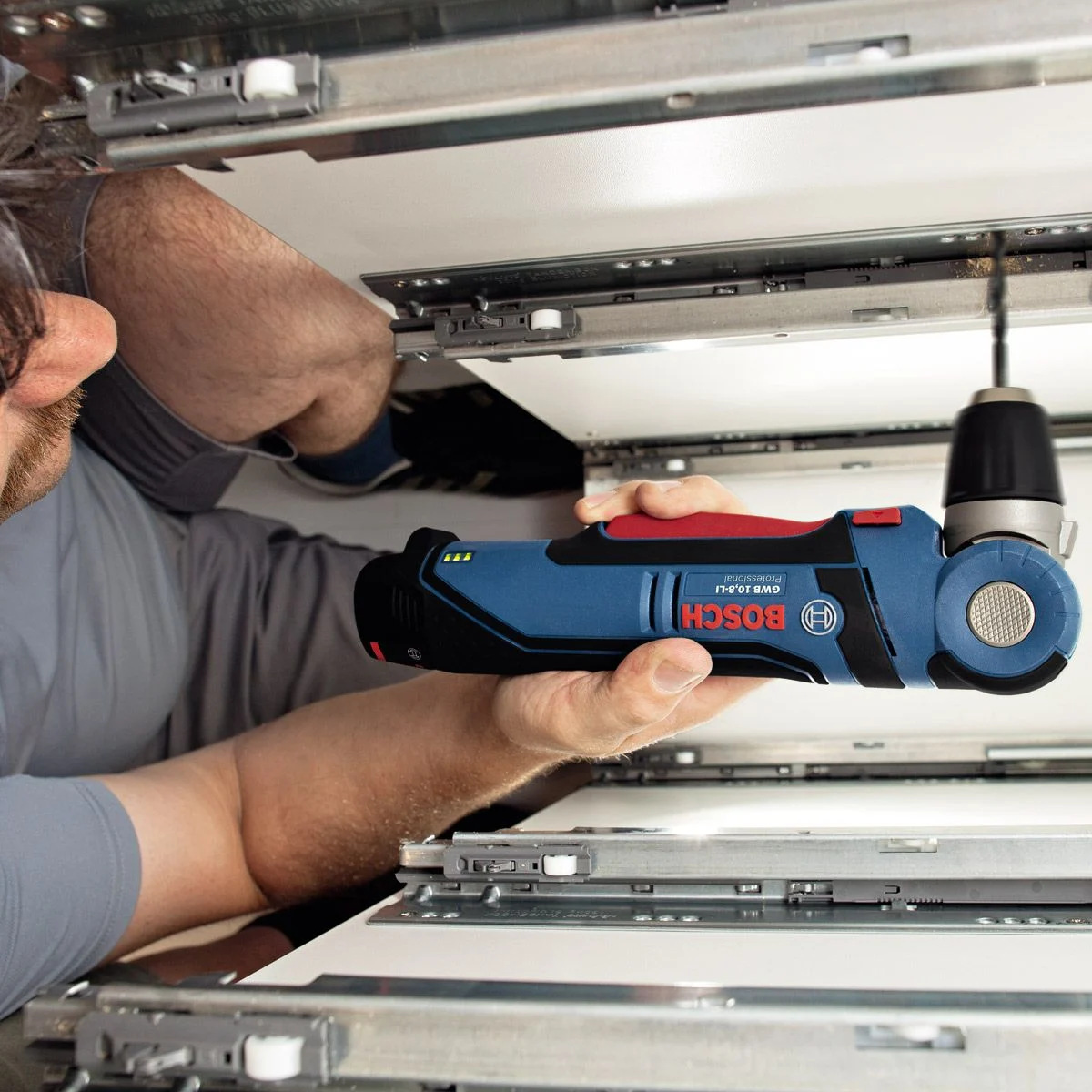 Akumuliatorinis kampinis gręžtuvas BOSCH PRO GWB 12V-10 (L-BOXX, 2x Li-ion baterijos 2,0Ah) - 3