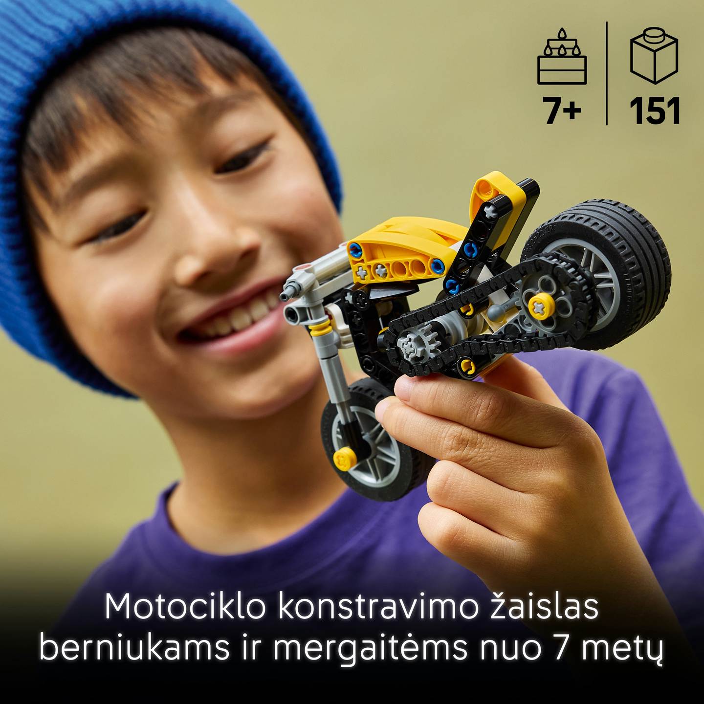 Konstruktorius LEGO Technic Yellow Motorcycle - 3