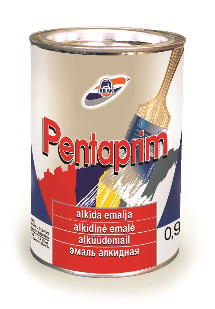Alkidiniai emaliniai dažai RILAK PENTAPRIM, blizgūs, baltos sp., 900 ml-0