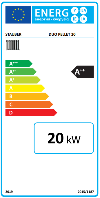Granulinis, kombinuotas katilas STAUBER DUO PELLET, galia 20kW - 6