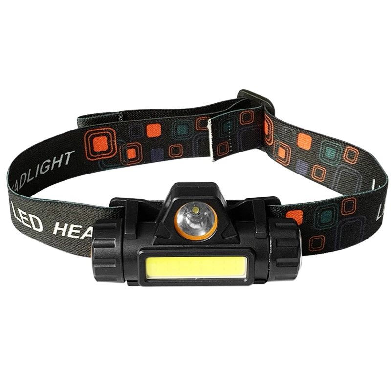 Pakraunamas žibintas ant galvos ENTAC, IP65, 3W, 120lm, pakraunamas USB, juodos sp.-0