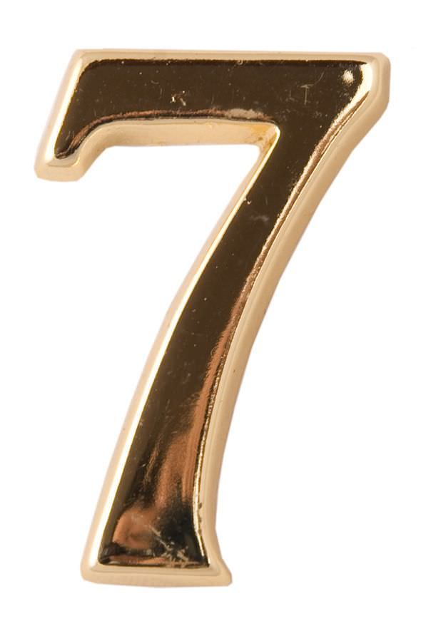 Numeris 7, 50 mm, klijuojamas, aukso sp.-0