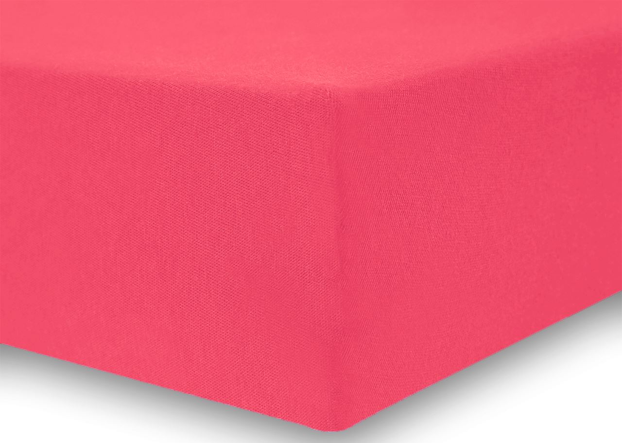 Jersey paklodė su guma Decoking AMBER Red, 140x200 cm - 2
