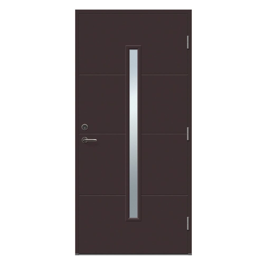 Lauko durys VILJANDI STORO1R T1, rudos sp., 990 x 2088 mm, dešinė
