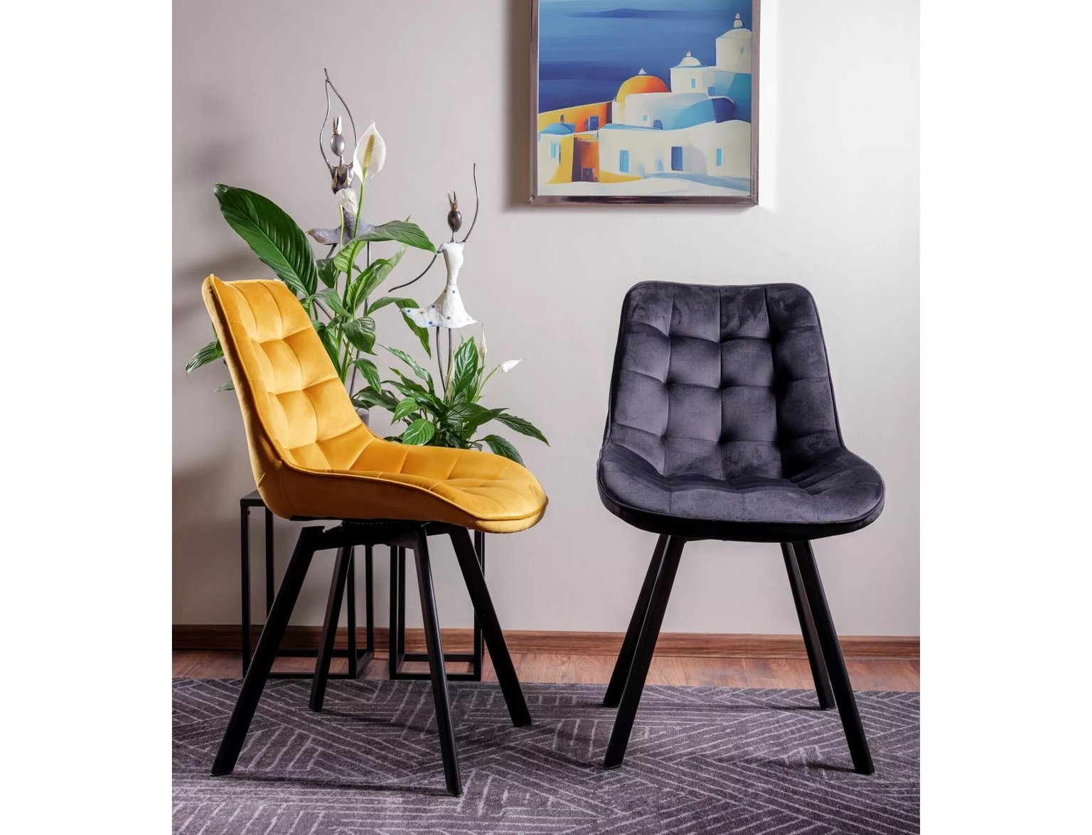 Kėdė Monti Velvet, juoda - 5