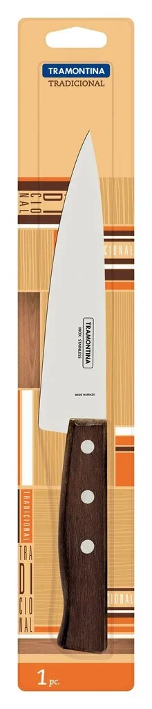 Virtuvinis peilis TRAMONTINA Tradicional, nerūdijantis plienas, medinė rankena, 17,5 cm - 1