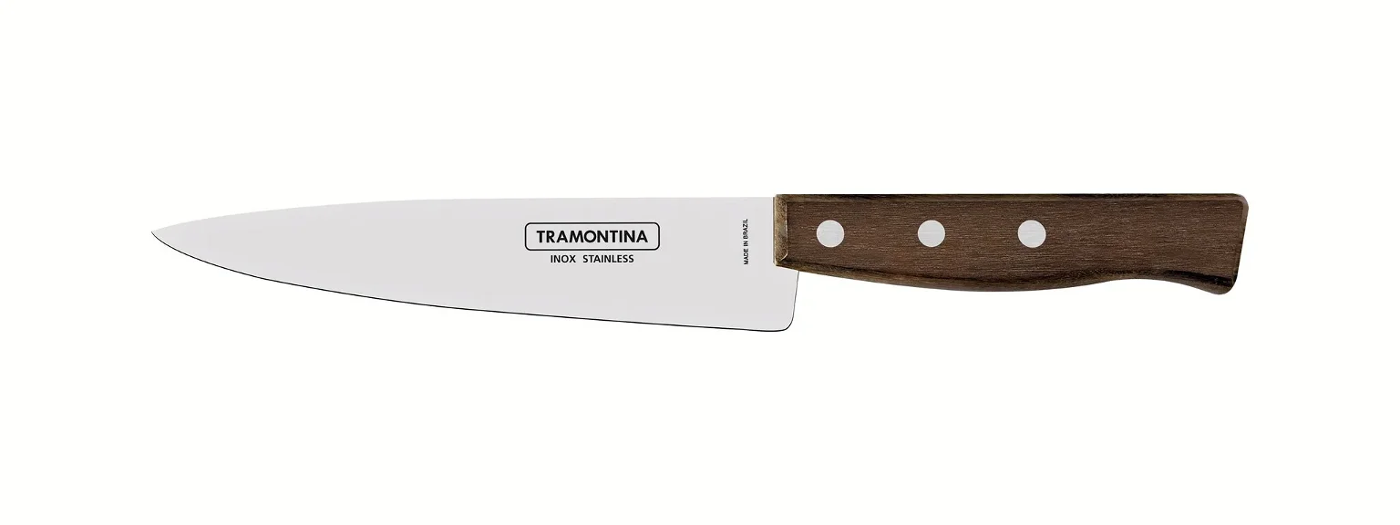 Virtuvinis peilis TRAMONTINA Tradicional, nerūdijantis plienas, medinė rankena, 17,5 cm - 2